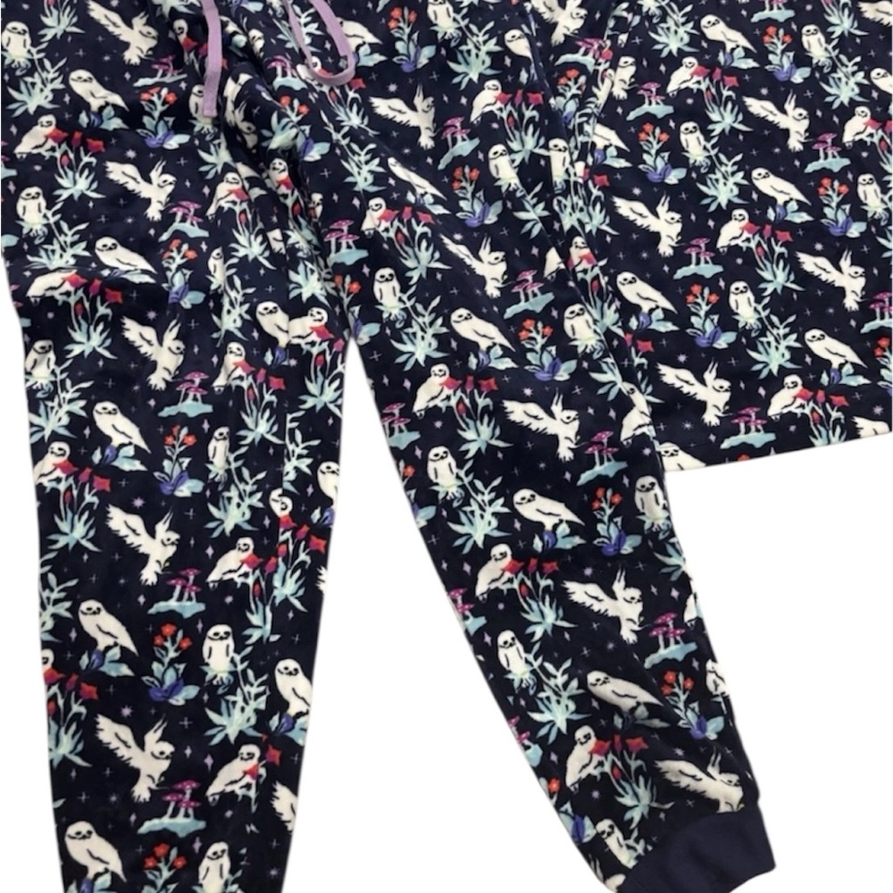 Vera Bradley Pajama Harry Potter Set - Navy with Owl and Floral Design - Picture 2 of 3